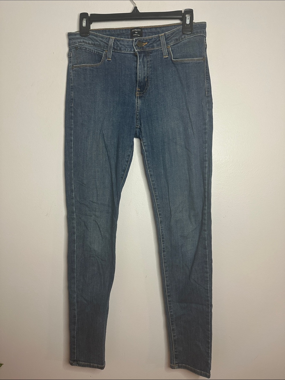 Just Black Blue Denim Jeans - Classic Skinny Slim Fit size 29